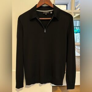 Ted Baker Black Quarter Zip Pullover